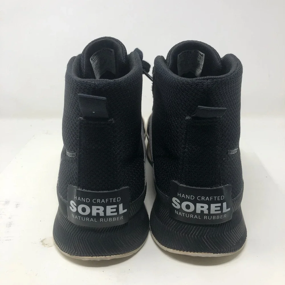 Sorel Out N About III Conquest Sneakers Womens 10.5 Black Grey Lace Up Boots